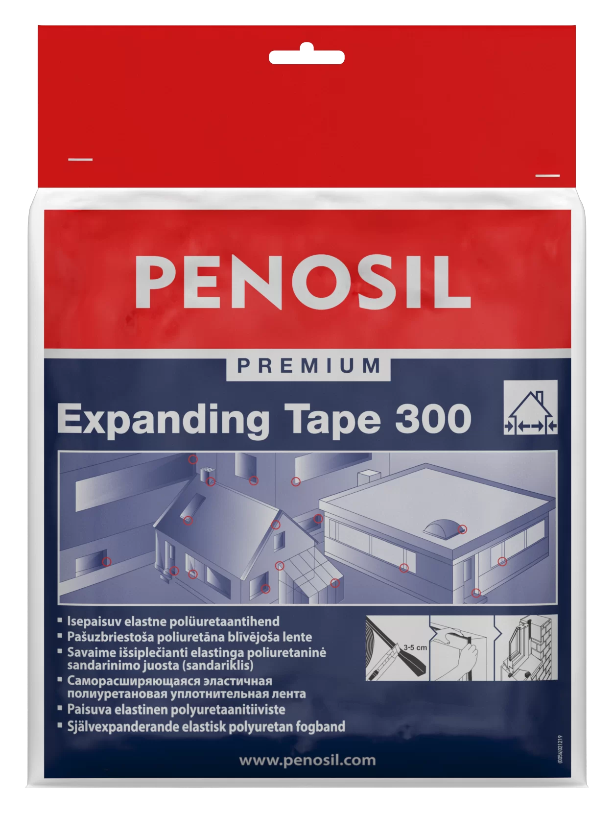 PENOSIL Лента расширяющая Premium Expanding Tape 300 15/6-10mm Grey, 5,6 m/rl