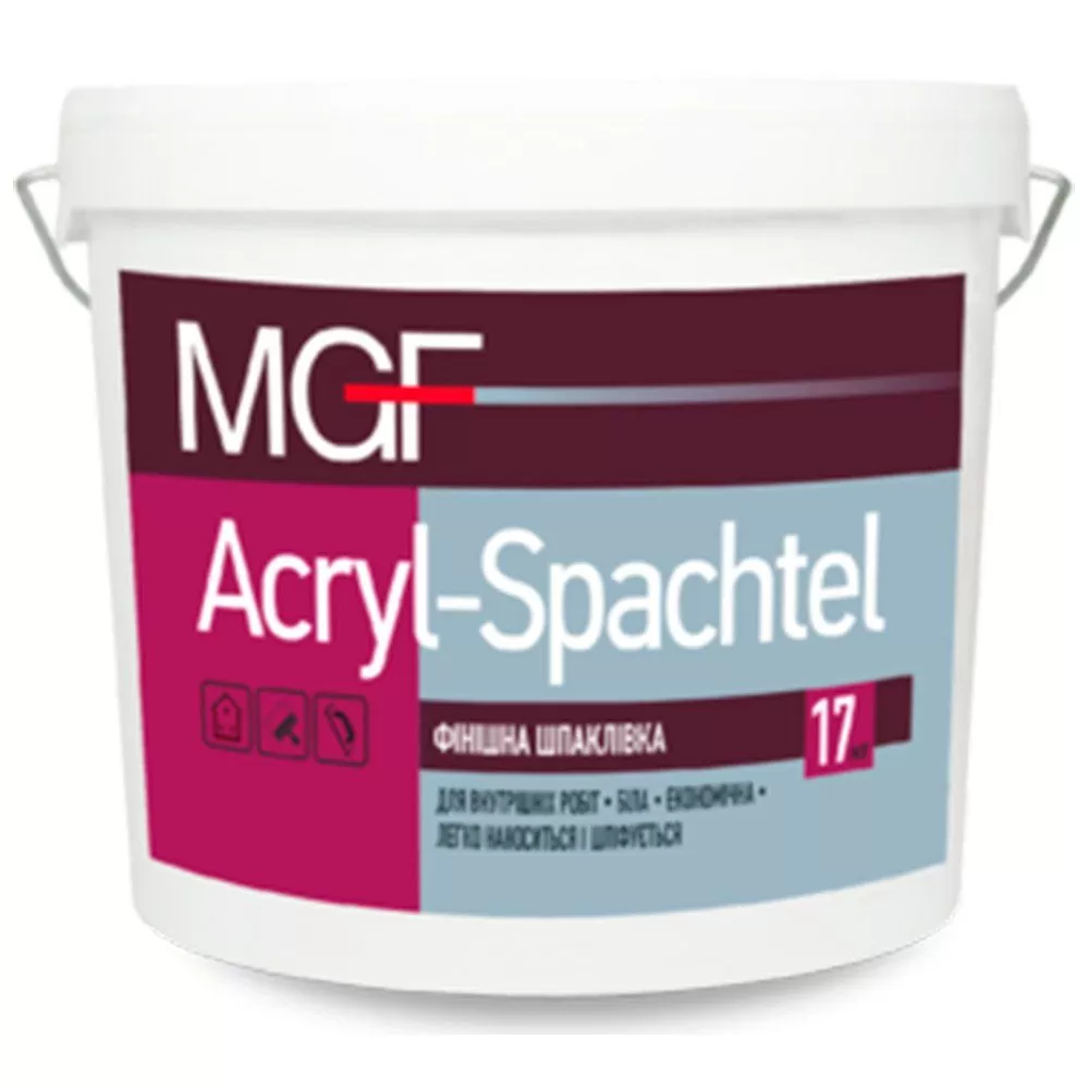 MGF Acryl-Spachtel - Готовая акриловая финишная шпаклевка 7кг