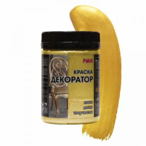 №177, Краска Декоратор "Palizh" акрил.(0.25 кг), СУСАЛЬНОЕ ЗОЛОТО