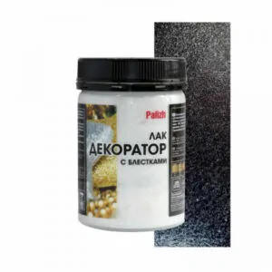 №191, Лак декоративный с блестками "Palizh", серебро (0,2 кг)