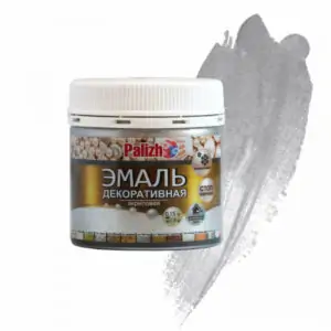 №91, Эмаль декоративная акриловая "Palizh" (0.15 кг), серебро