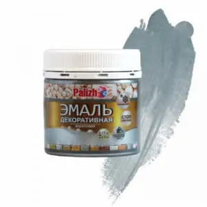 №90, Эмаль декоративная акриловая "Palizh" (0.9 кг), темное серебро
