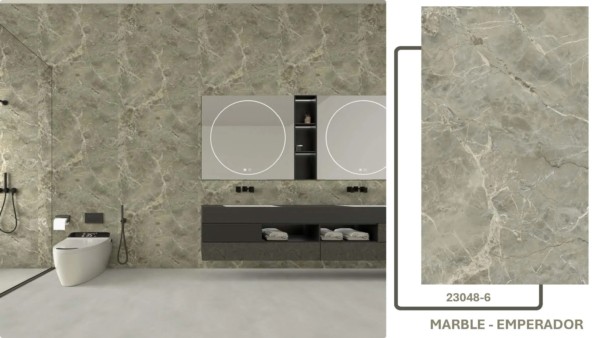 Стеновые панели SPC 23048-6 мрамор император Size: 960 x 2800 х 4 мм